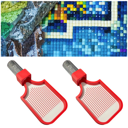 Diamond Art Painting Bead Sorting Tray with Jar for Diamond Art Beads (Red)