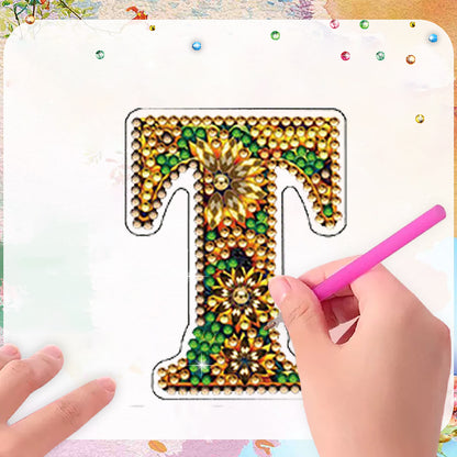 36Pcs Alphanumeric 2D Acrylic DIY Diamond Painting Magnet Special-Shaped Diamond