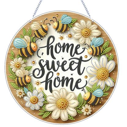 Sweet Home 2D Flat DIY Acrylic Diamond Art Pendant Craft Kit for Home Wall Decor