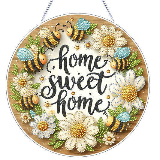 Sweet Home 2D Flat DIY Acrylic Diamond Art Pendant Craft Kit for Home Wall Decor