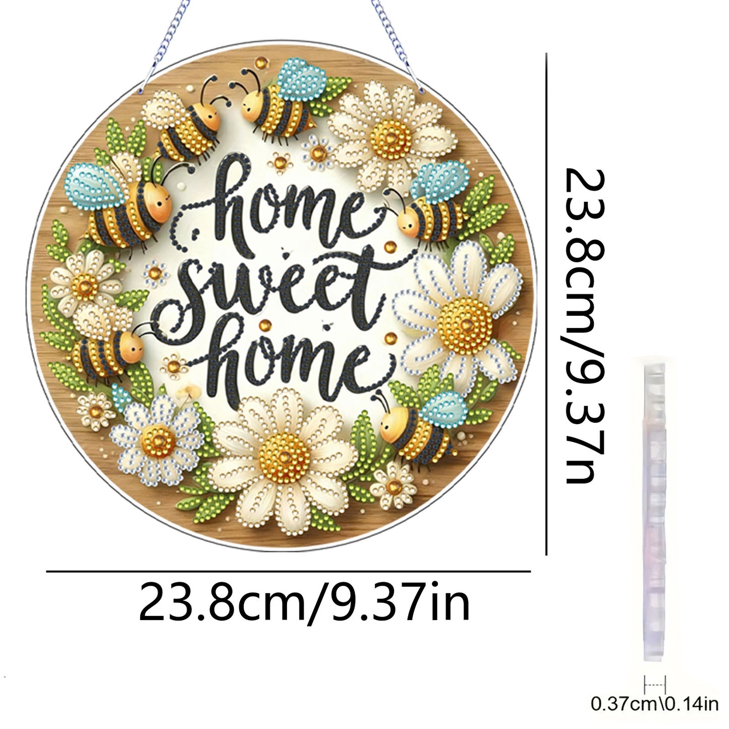 Sweet Home 2D Flat DIY Acrylic Diamond Art Pendant Craft Kit for Home Wall Decor