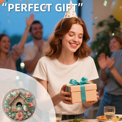 Garden Nest 2D Flat DIY Acrylic Diamond Art Pendant Craft for Home Wall Decor