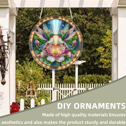 Hummingbird 2D Flat DIY Acrylic Diamond Art Pendant Craft for Home Wall Decor