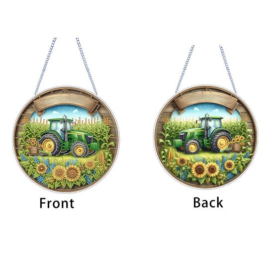 Manor Car 2D Flat DIY Acrylic Diamond Art Pendant Craft Kit for Home Wall Decor