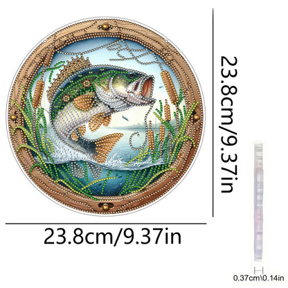 Fish 2D Flat DIY Acrylic Diamond Art Pendant Craft Kit for Home Wall Decoration