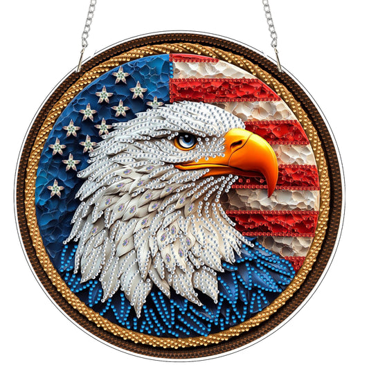 Eagle 2D Flat DIY Acrylic Diamond Art Pendant Craft Kit for Home Wall Decoration