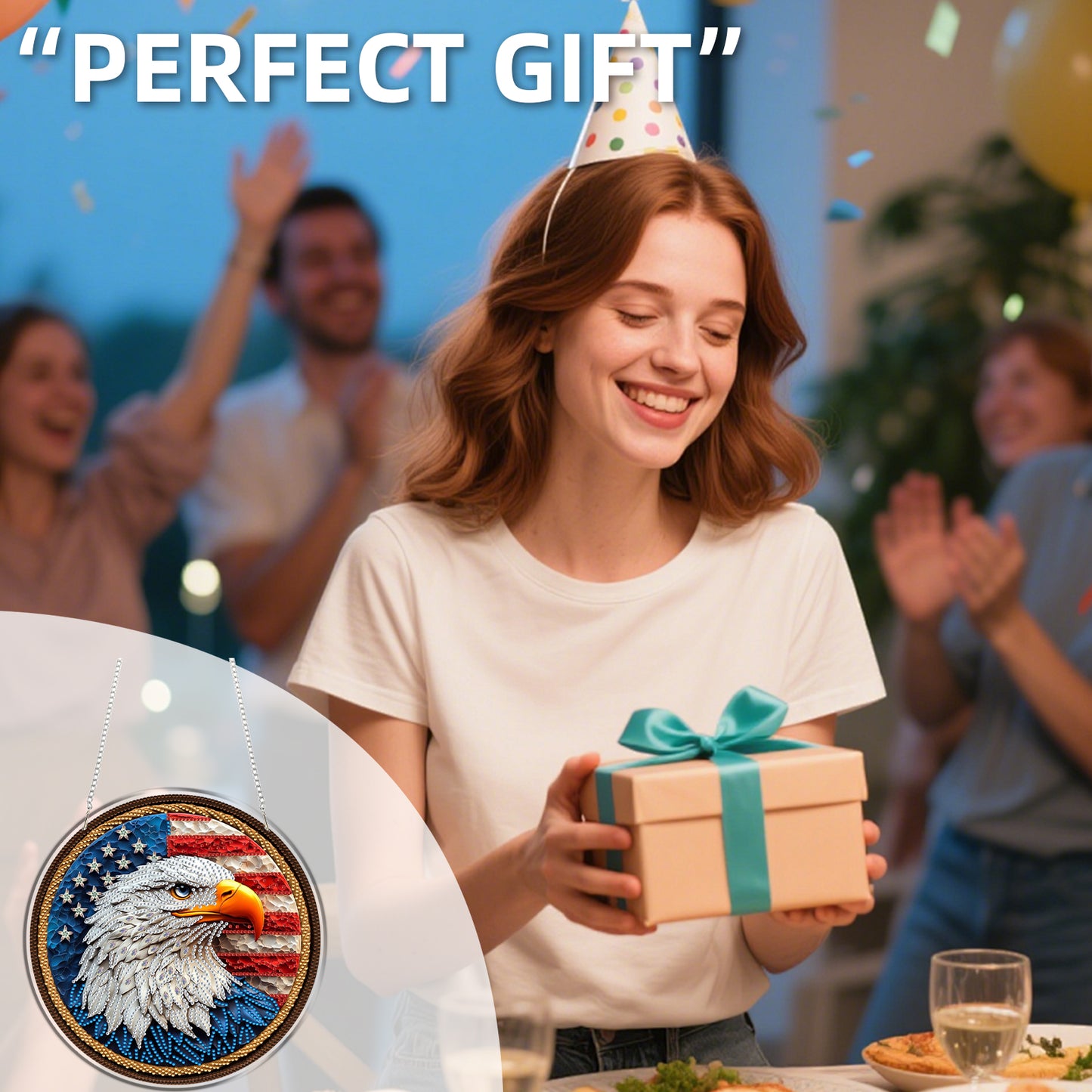 Eagle 2D Flat DIY Acrylic Diamond Art Pendant Craft Kit for Home Wall Decoration