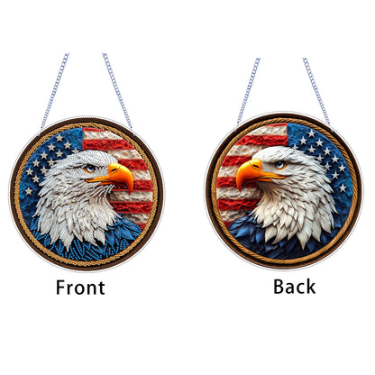 Eagle 2D Flat DIY Acrylic Diamond Art Pendant Craft Kit for Home Wall Decoration