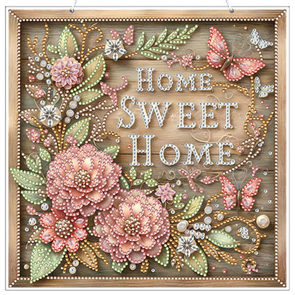 Sweet Home 2D Flat DIY Diamond Art Pendant for Adults Gift Home Window Decor
