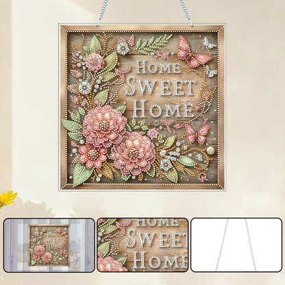 Sweet Home 2D Flat DIY Diamond Art Pendant for Adults Gift Home Window Decor