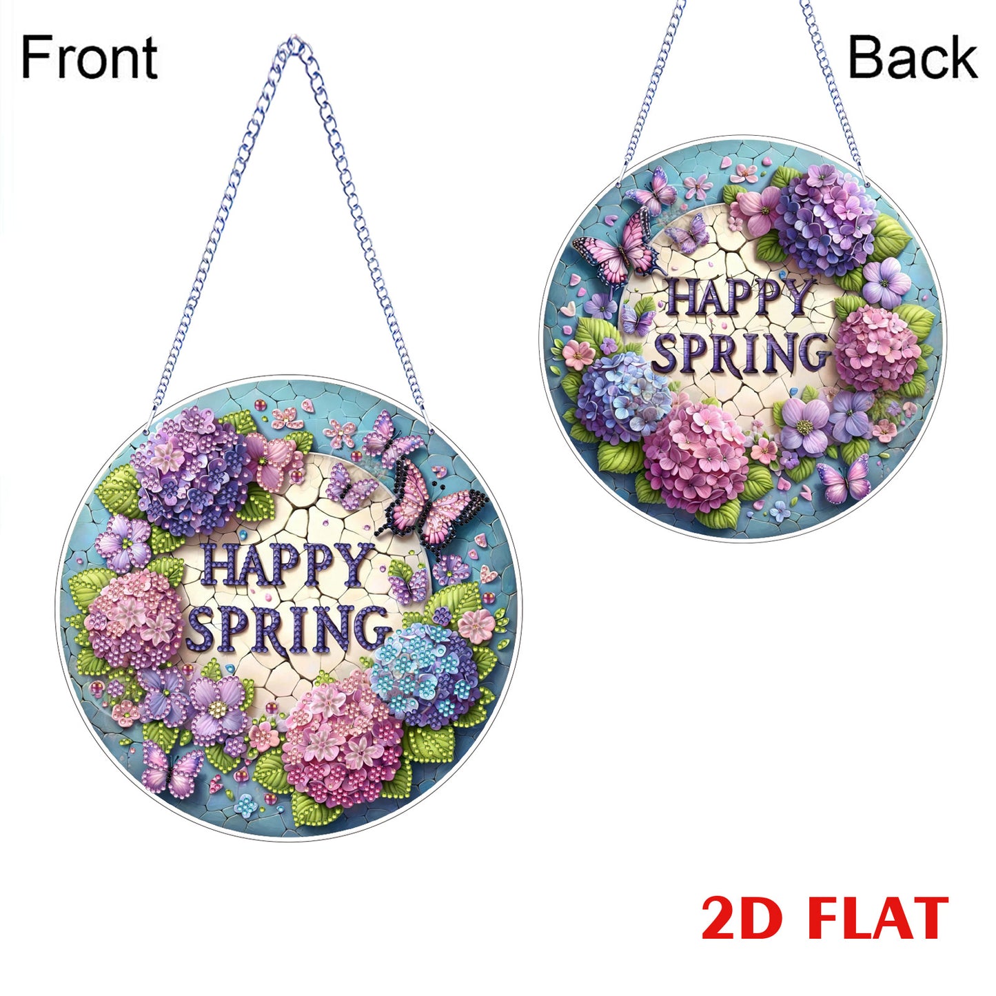 Butterfly 2D Flat DIY Diamond Art Pendant for Adults Gift Home Window Decor