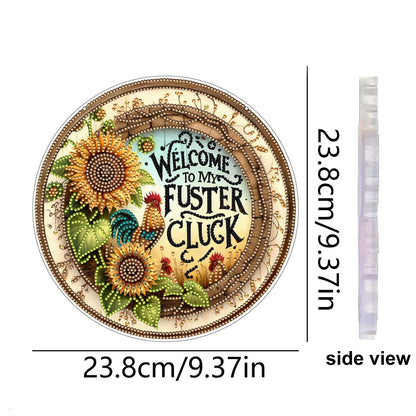 Sunflower 2D Flat DIY Diamond Art Pendant for Adults Gift Home Wall Window Decor