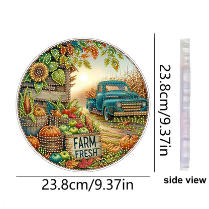 Car 2D Flat DIY Acrylic Diamond Art Pendant for Adults Gift Home Window Decor