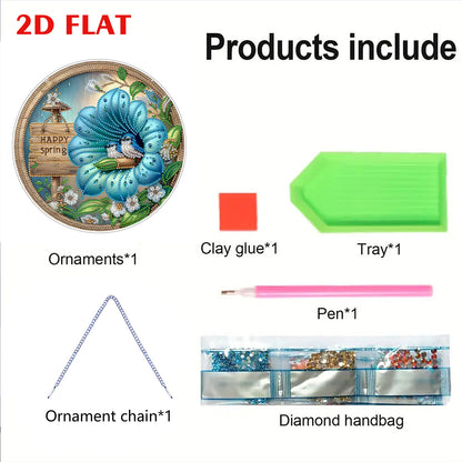 Bird 2D Flat DIY Acrylic Diamond Art Pendant for Adults Gift Home Window Decor