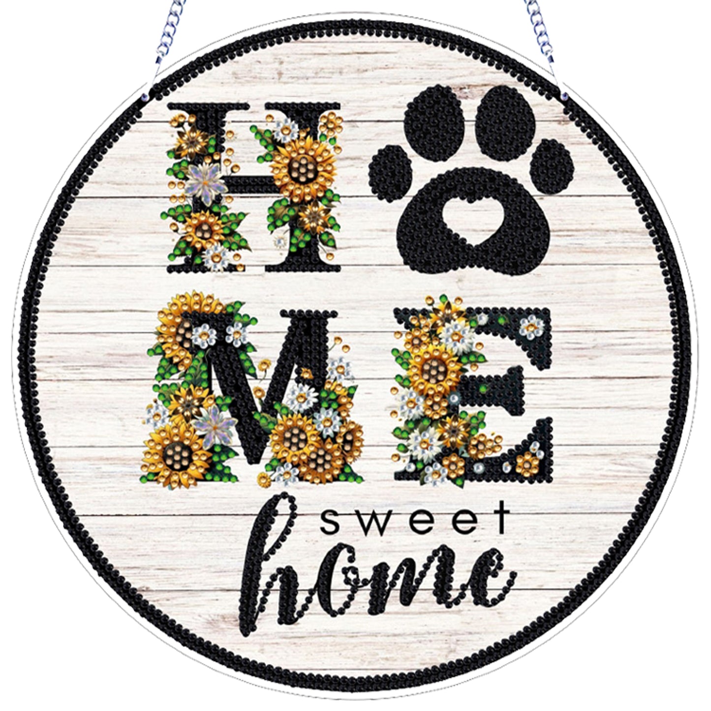 Home 2D Flat DIY Acrylic Diamond Art Pendant for Adults Gift Home Window Decor