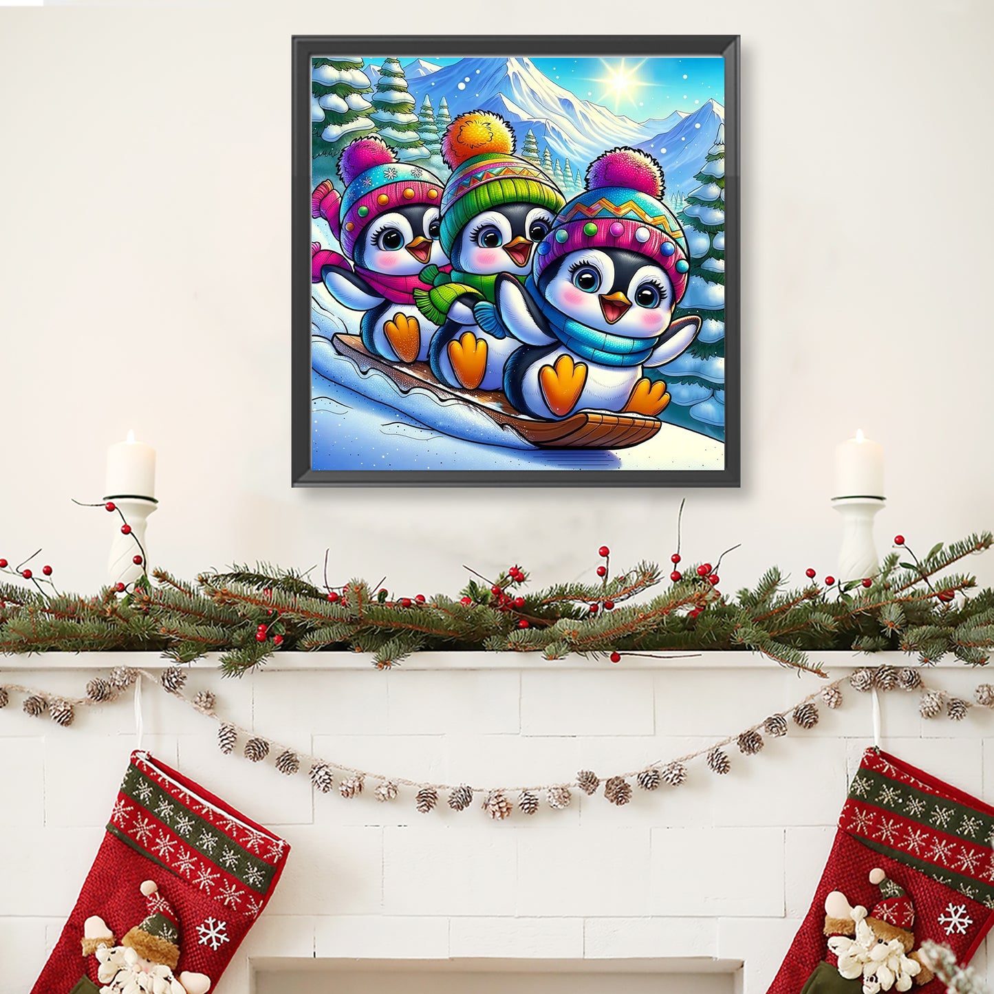 Penguins - Full Round Drill Diamond Painting 40*40CM