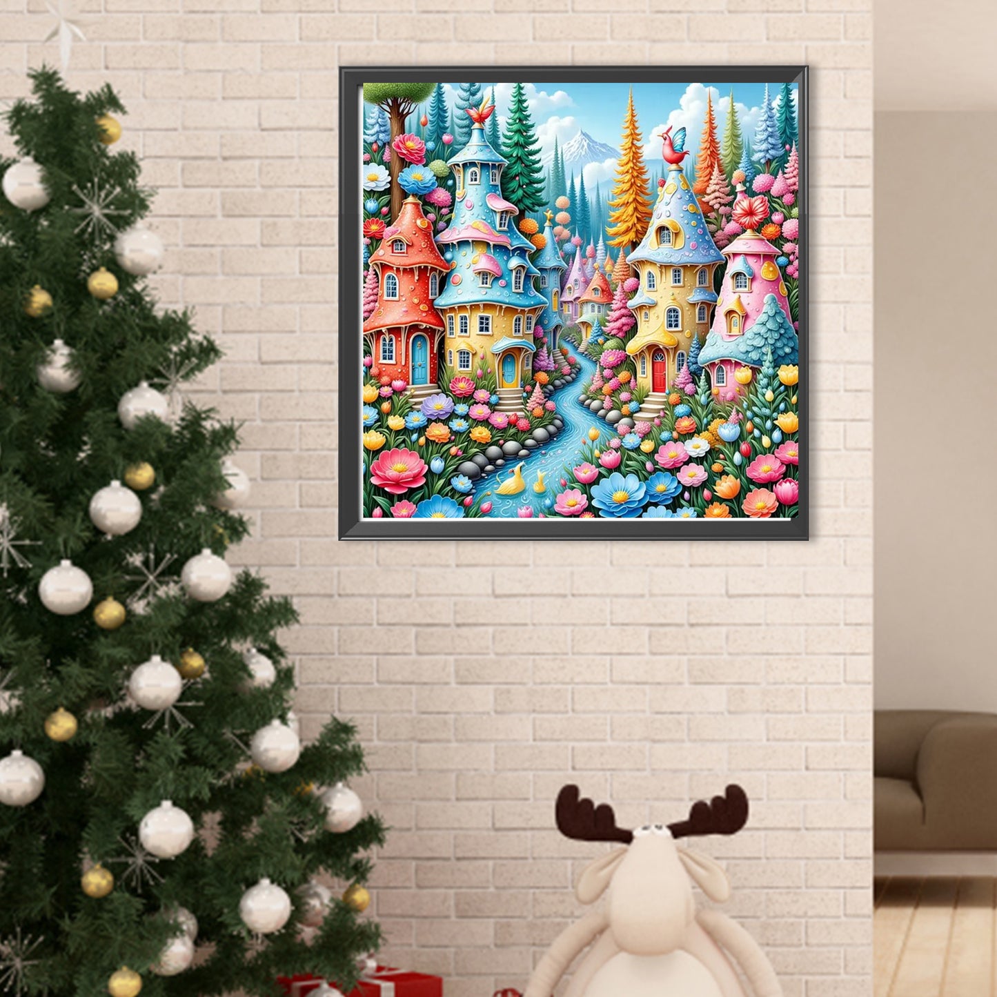 Houses - Full Round Drill Diamond Painting 40*40CM