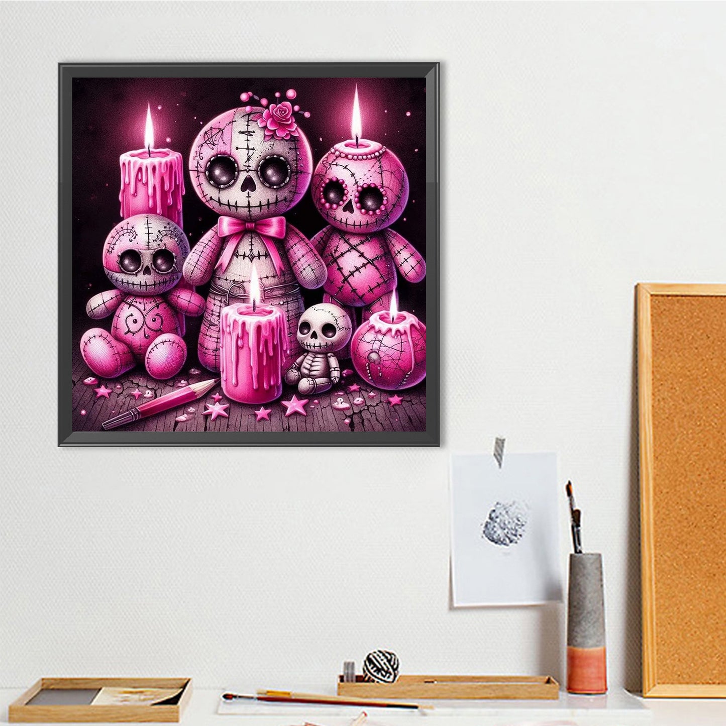 Skull Doll Candle - Full Round Drill Diamond Painting 40*40CM