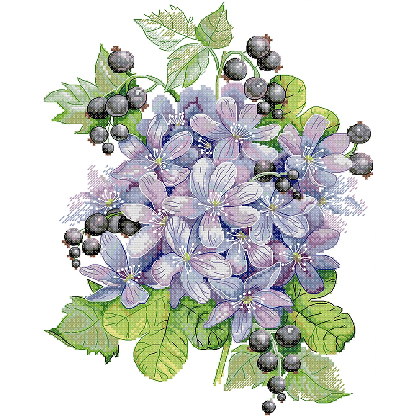 Gooseberry Bouquet - 14CT Stamped Cross Stitch 31*38CM(Joy Sunday)