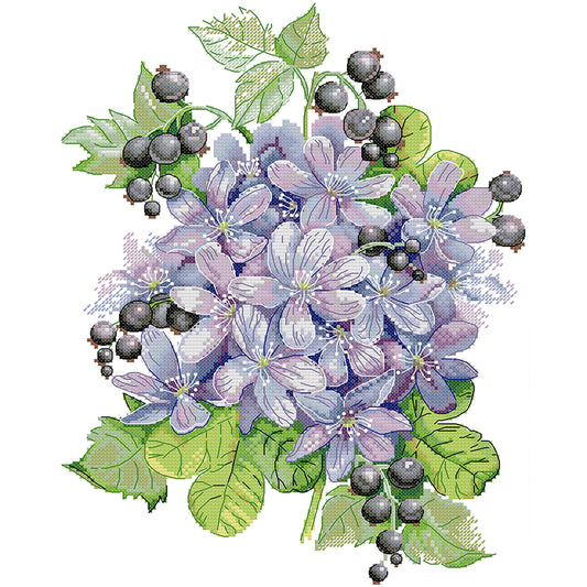 Gooseberry Bouquet - 14CT Stamped Cross Stitch 31*38CM(Joy Sunday)