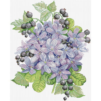 Gooseberry Bouquet - 14CT Stamped Cross Stitch 31*38CM(Joy Sunday)