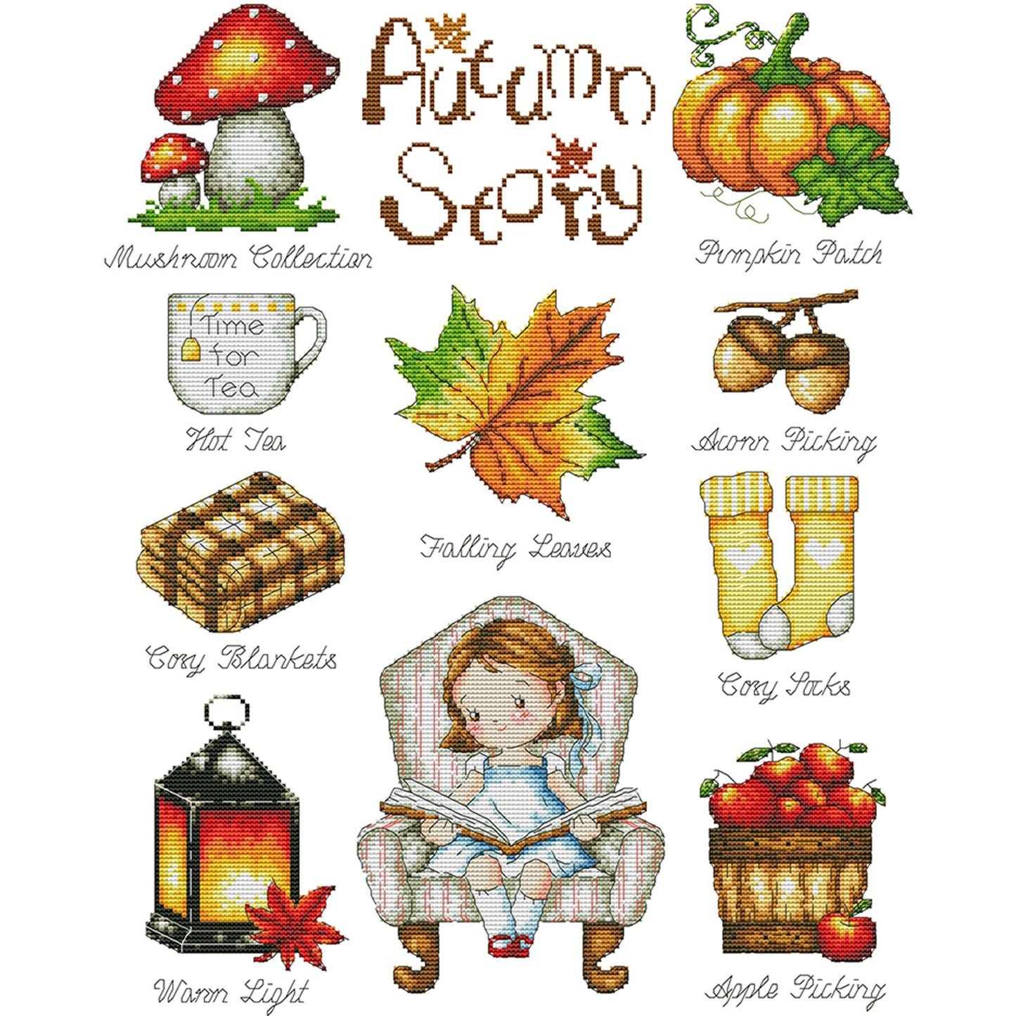 Autumn Story - 14CT Stamped Cross Stitch 41*50CM(Joy Sunday)