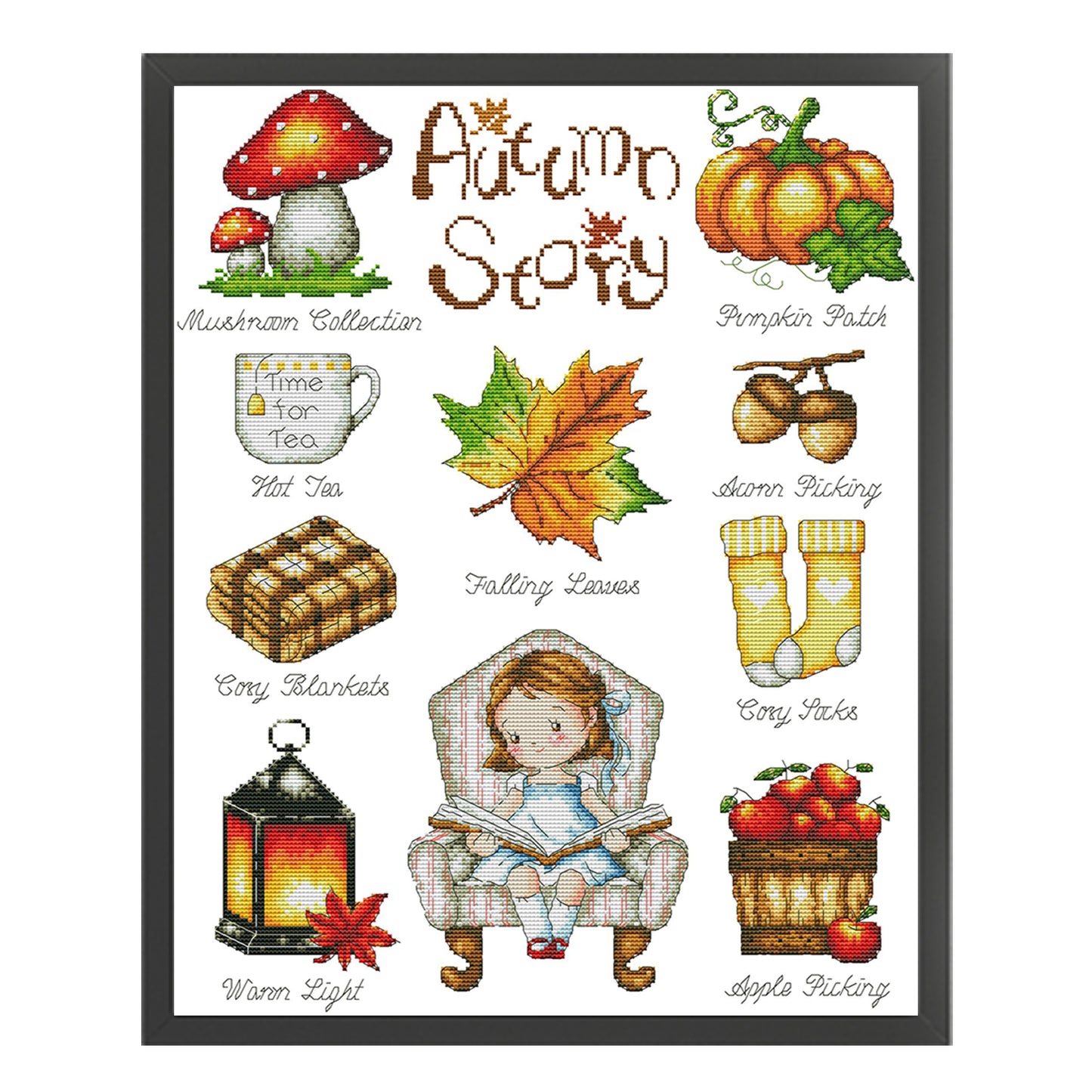 Autumn Story - 14CT Stamped Cross Stitch 41*50CM(Joy Sunday)