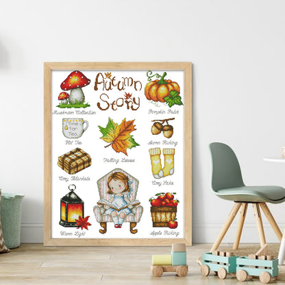 Autumn Story - 14CT Stamped Cross Stitch 41*50CM(Joy Sunday)