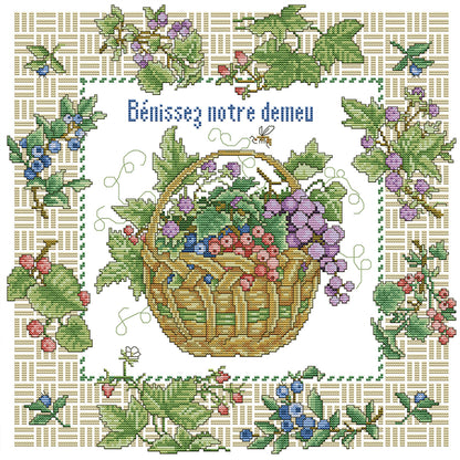 Bless My Home - 14CT Stamped Cross Stitch 42*42CM(Joy Sunday)