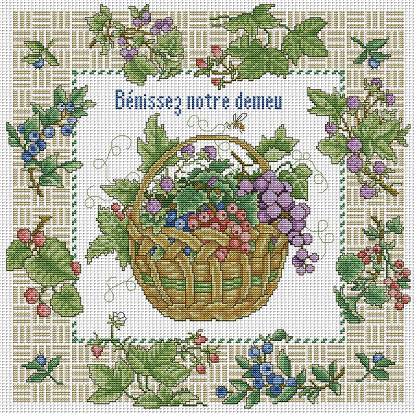Bless My Home - 14CT Stamped Cross Stitch 42*42CM(Joy Sunday)