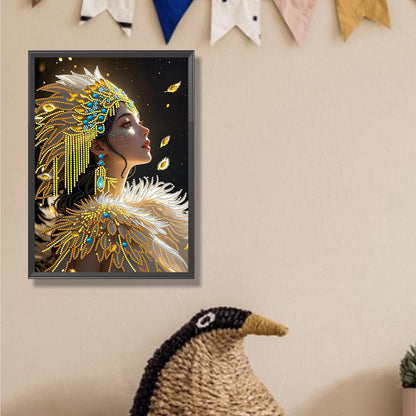 Beautiful Girl - Special Shaped Drill Diamond Painting 30*40CM