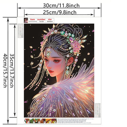 Beautiful Girl - Special Shaped Drill Diamond Painting 30*40CM