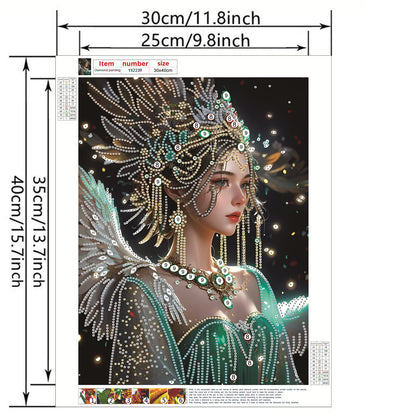 Beautiful Girl - Special Shaped Drill Diamond Painting 30*40CM