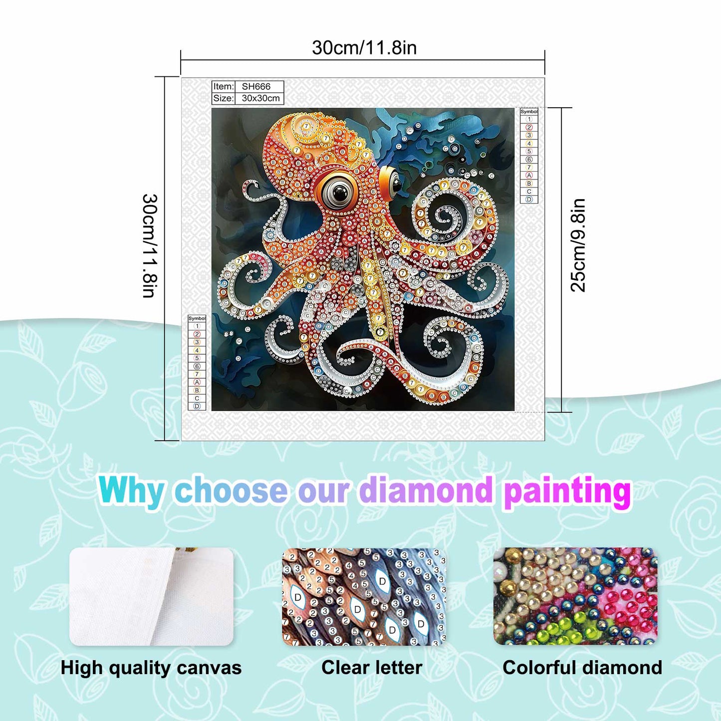 Octopus - Special Shaped Drill Diamond Painting 30*30CM