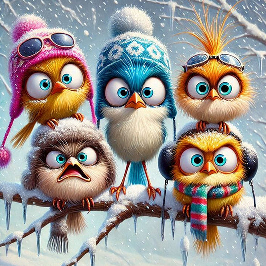 Bird - Full Round Drill Diamond Painting 50*50CM