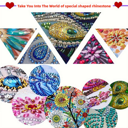 12Pcs Cats Sunflowers DIY Diamond Art Painting Bookmark for Reading Enthusiasts