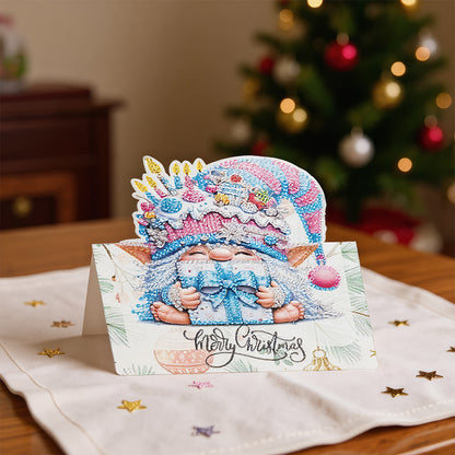 6pcs Dwarf Pattern DIY Diamond Painting Greeting Postcards Set with Envelope