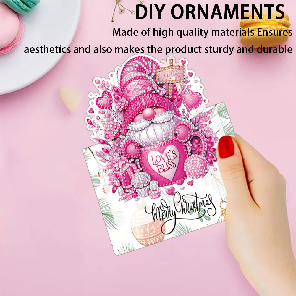 6pcs Dwarf Pattern DIY Diamond Painting Greeting Postcards Set with Envelope