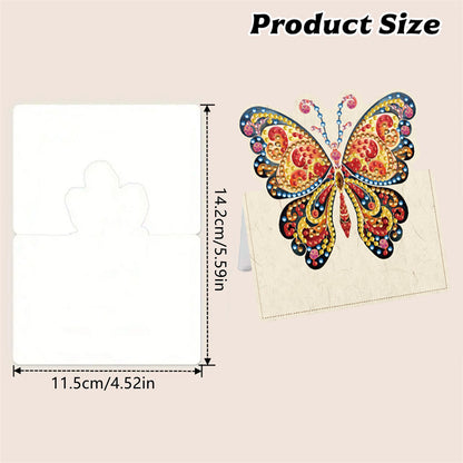 12pcs Butterfly DIY Diamond Art Greeting Cards with Envelopes for Adult Beginner