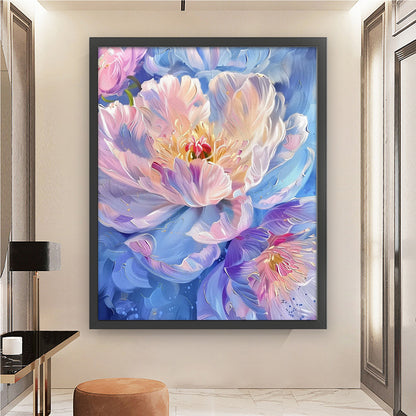 Gradient Peon - 9CT Stamped Cross Stitch 65*80CM(Jun He Brand)