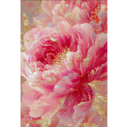 Golden Peony - 9CT Stamped Cross Stitch 60*85CM(Jun He Brand)