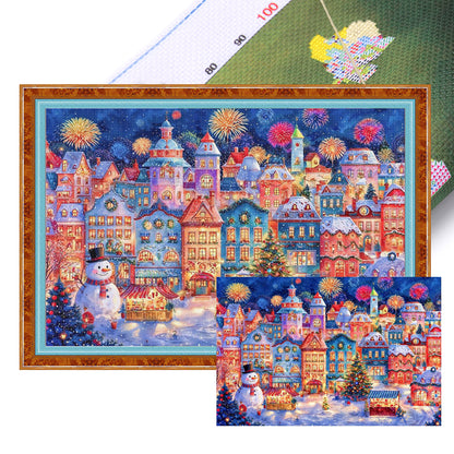 First Snow - 9CT Stamped Cross Stitch 130*95CM(Jun He Brand)