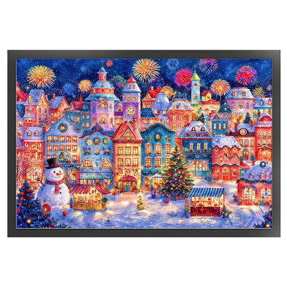 First Snow - 9CT Stamped Cross Stitch 130*95CM(Jun He Brand)