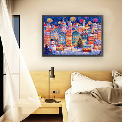 First Snow - 9CT Stamped Cross Stitch 130*95CM(Jun He Brand)