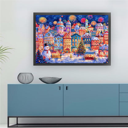 First Snow - 9CT Stamped Cross Stitch 130*95CM(Jun He Brand)