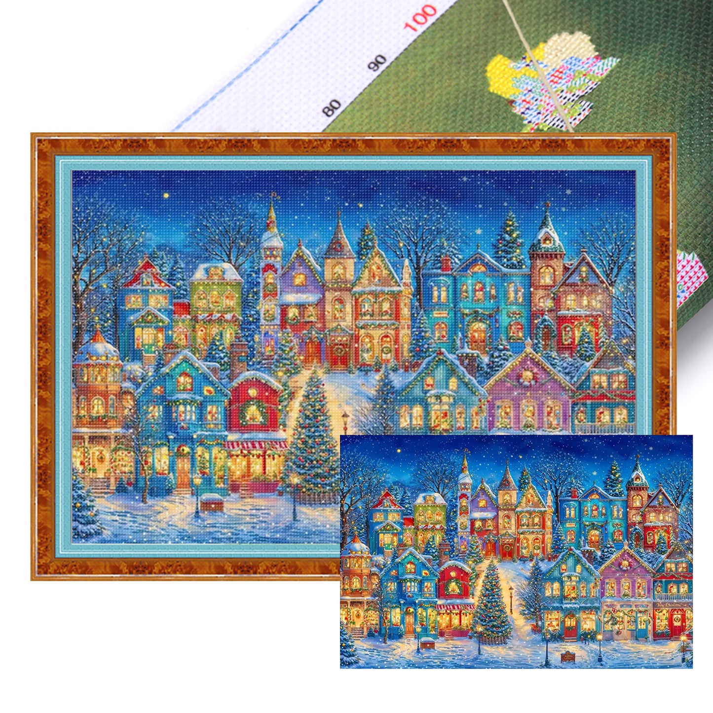 Christmas Starry Night - 9CT Stamped Cross Stitch 130*95CM(Jun He Brand)