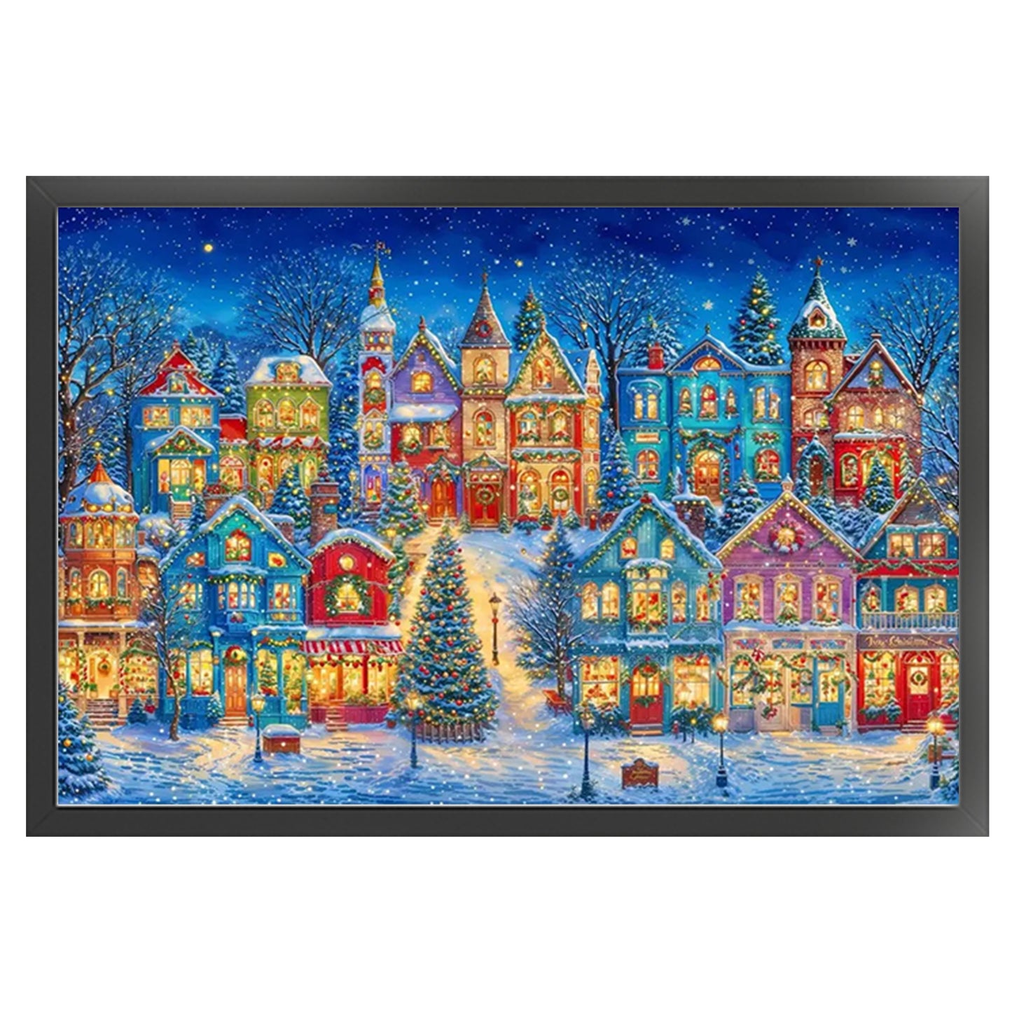 Christmas Starry Night - 9CT Stamped Cross Stitch 130*95CM(Jun He Brand)