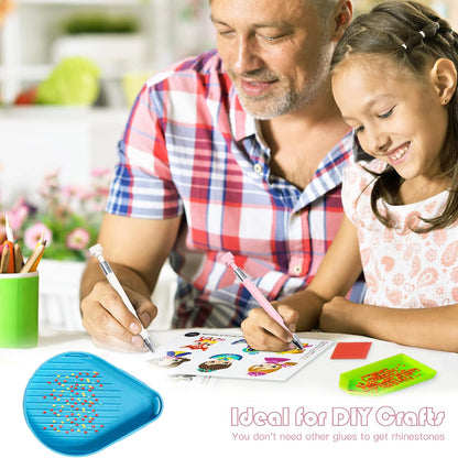 6PCS Diamond Art Trays Cat Paw Diamond Painting Organizer for DIY Crafts (Blue)