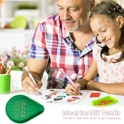 6PCS Diamond Art Trays Cat Paw Diamond Painting Organizer for DIY Crafts (Green)