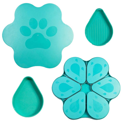 6PCS Diamond Art Trays Cat Paw Diamond Painting Organizer for DIY (Cyan Blue)